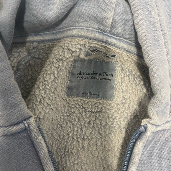 Abercrombie & Fitch Light Blue Cropped Hoodie - Picture 2 of 2